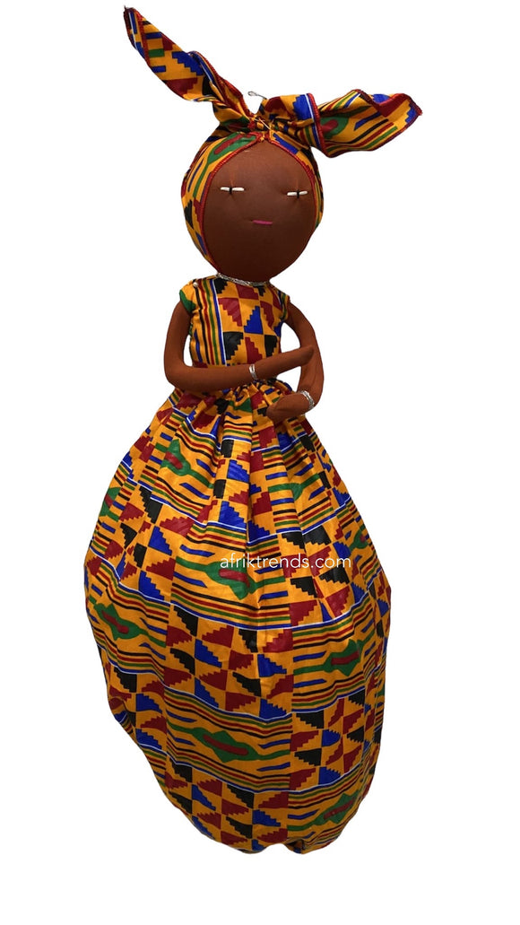 Handmade African Plastic Bag Lady Holder