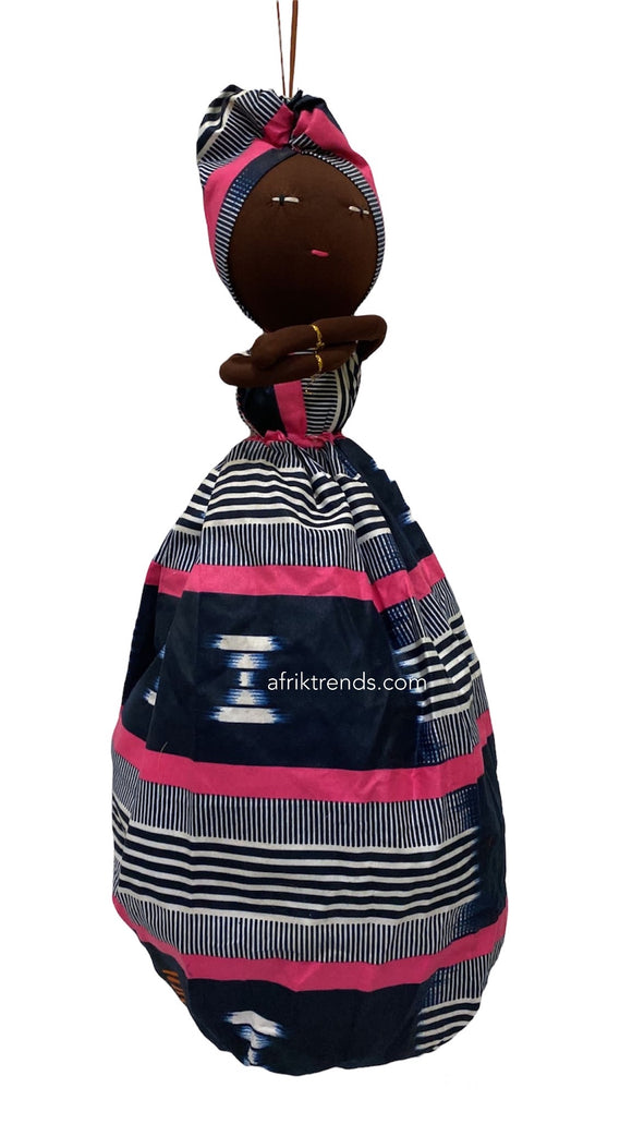 Handmade African Plastic Bag Lady Holder