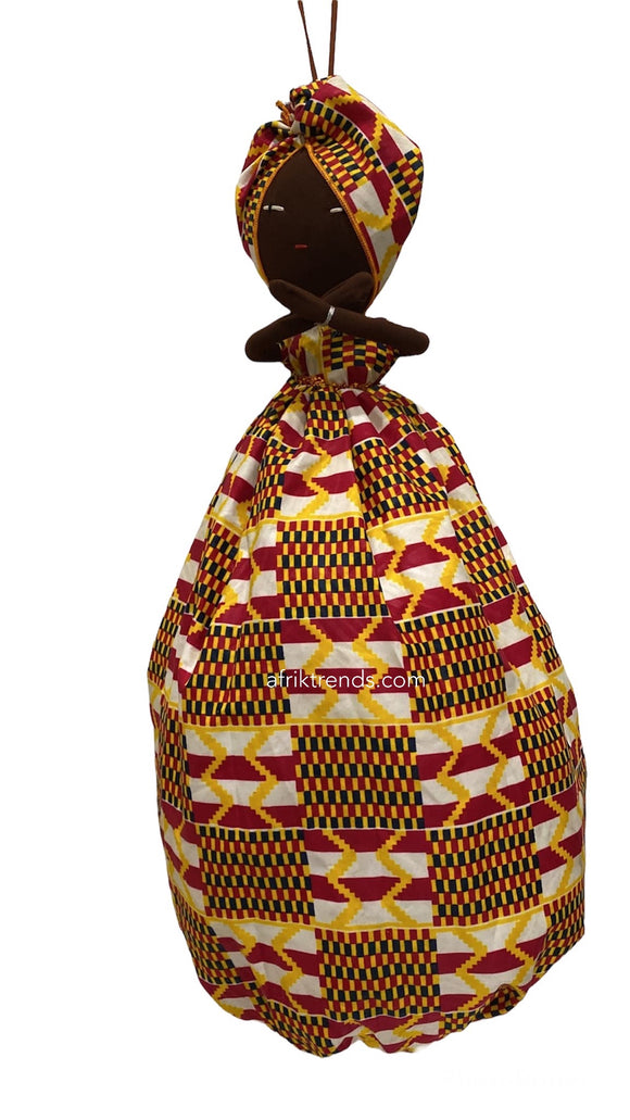 Handmade African Plastic Bag Lady Holder