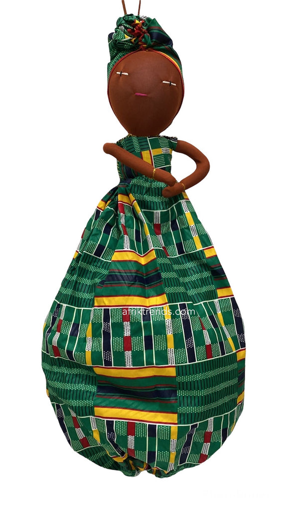 Handmade African Plastic Bag Lady Holder