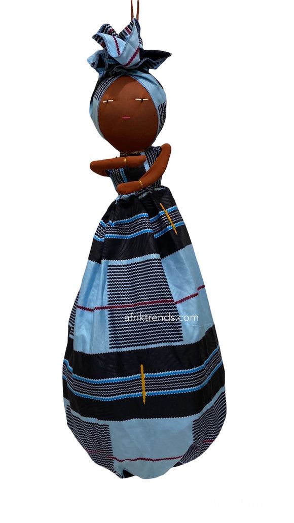 Handmade African Plastic Bag Lady Holder