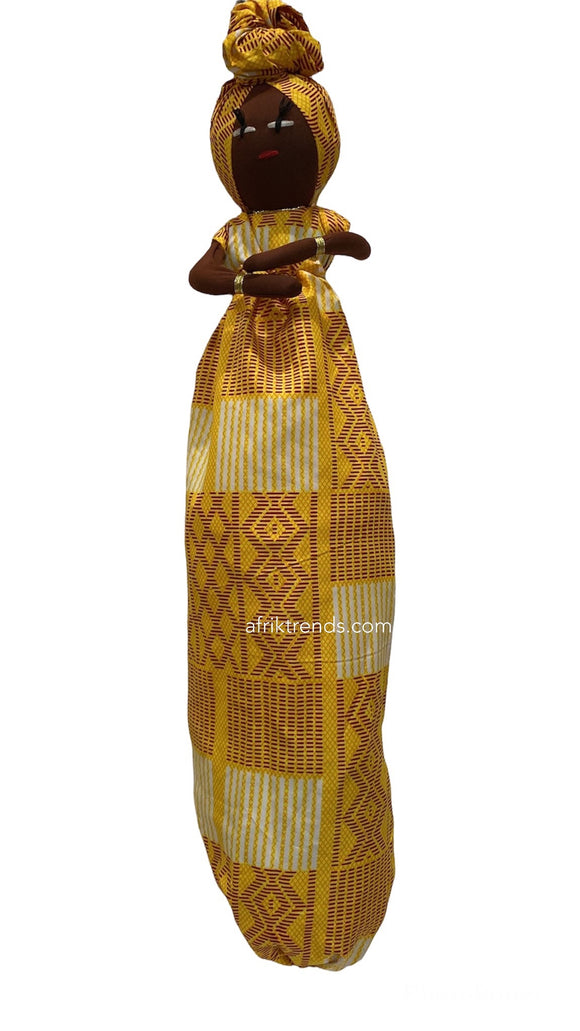 Handmade African Plastic Bag Lady Holder