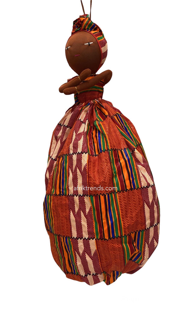 Handmade African Plastic Bag Lady Holder