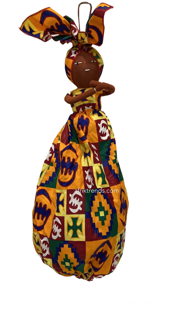 Handmade African Plastic Bag Lady Holder