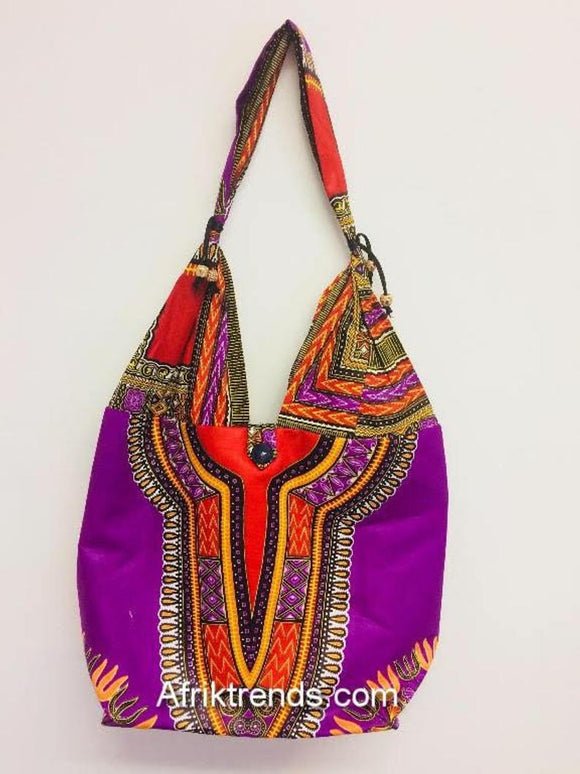 African Dashiki Print Bag Tote Purse