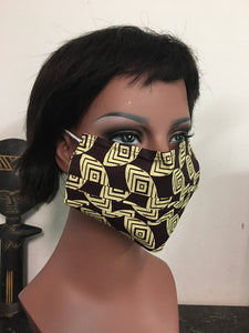African Print Face Cover Mask