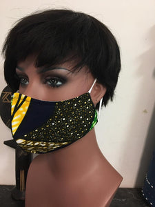 African Print Face Cover Mask
