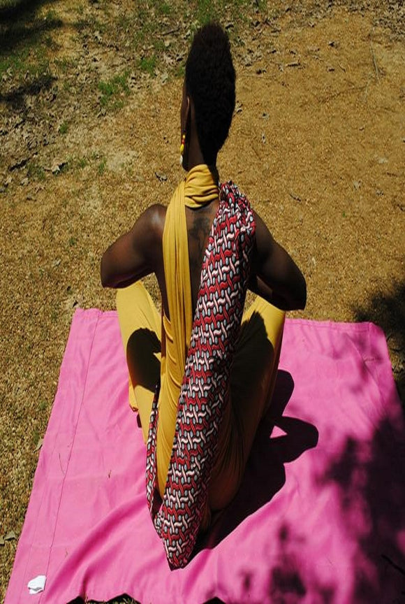 African Print Yoga Bag