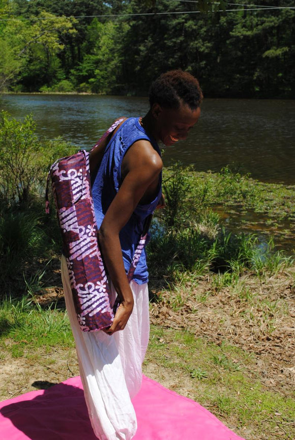 African Print Yoga Bag