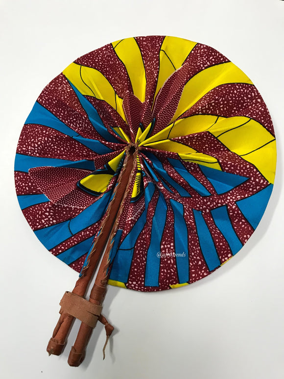 Foldable African Ankara Fan