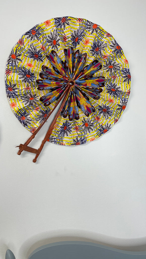 African Print Decorative Jumbo Fan