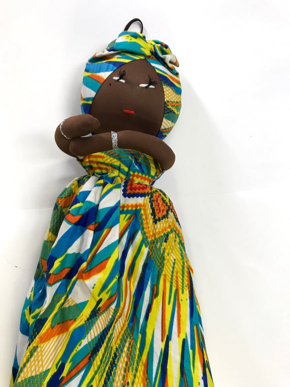 Handmade African Plastic Bag Lady Holder