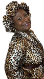 Satin Robe and Hair Bonnet