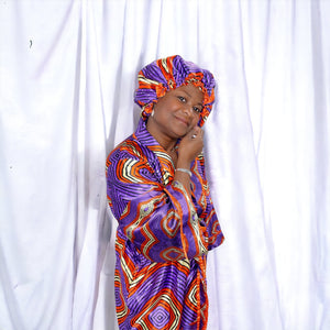Satin Robe and Hair Bonnet
