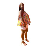 Ankara Spaghetti Strap Flowy Blouse With Matching Headwrap