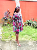 YAYI African print-off shoulders swing dress