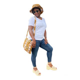 Kente Brimmed Hat and Messenger Bag