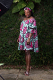 YAYI African print-off shoulders swing dress