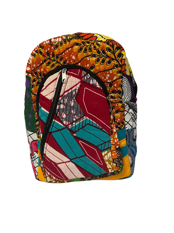 Kids Ankara African Print Wax Backpack