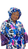 Satin Robe and Hair Bonnet