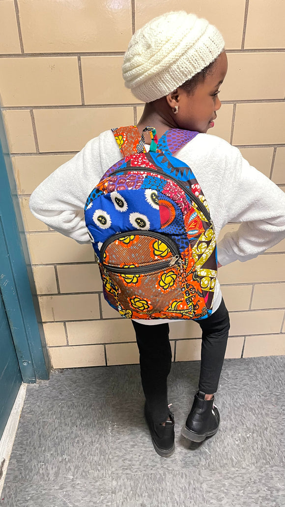 Ankara Patchwork Children Backpack