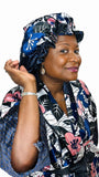 Satin Robe and Hair Bonnet