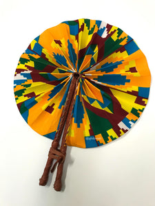 Handcrafted Foldable African Ankara Fan