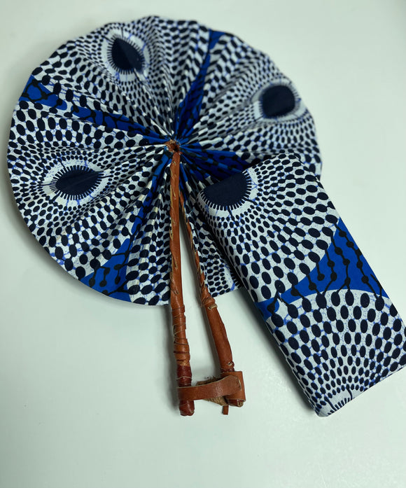 African Ankara Fan and Wallet Set