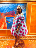 YAYI African print-off shoulders swing dress
