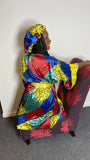 Floral Satin Robe and Bonnet
