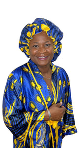 Satin Robe and Hair Bonnet