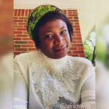 Green Ankara African Print Full Headwrap