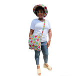 African Print Hat and Messenger Bag