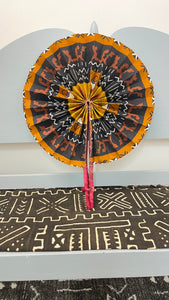 African Kente Print Decorative Jumbo Fan