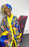 Floral Satin Robe and Bonnet
