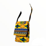 Kente Print Crossbody Messenger Bag