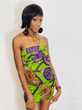 Green Ankara African Print Full Headwrap