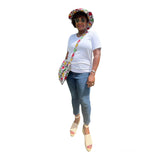 African Print Hat and Messenger Bag