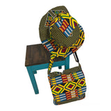 Kente Brimmed Hat and Messenger Bag