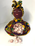 Handmade African Candy Bowl Basket Doll