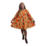 Ankara Long Sleeves swing dress