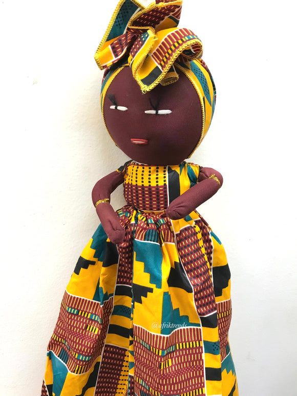 Handmade African Plastic Bag Lady Holder