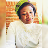 Green Ankara African Print Full Headwrap