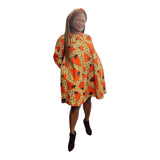 Ankara Long Sleeves swing dress