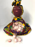 Handmade African Candy Bowl Basket Doll