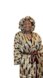 Fendi Print Satin Robe and Hair Bonnet