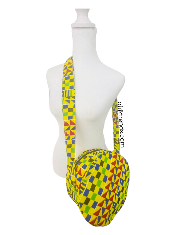 Cross-body Ankara Messenger Bag