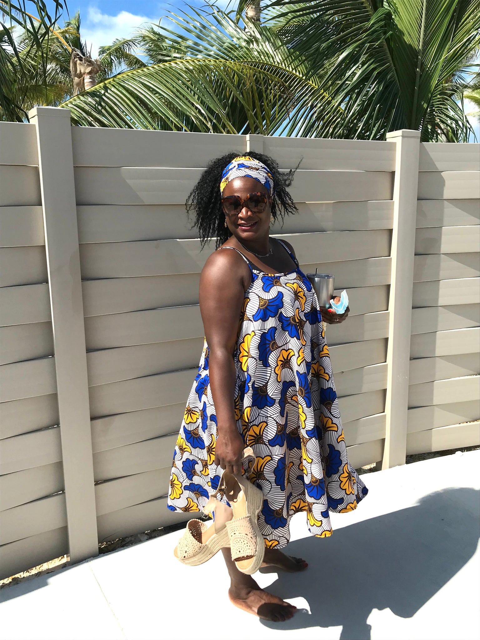 African Print Hibiscus Summer dress Afrik Trends African Print Hibiscus Summer dress Afrik Trends