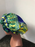 African Print Satin Lined Hair Bonnet
