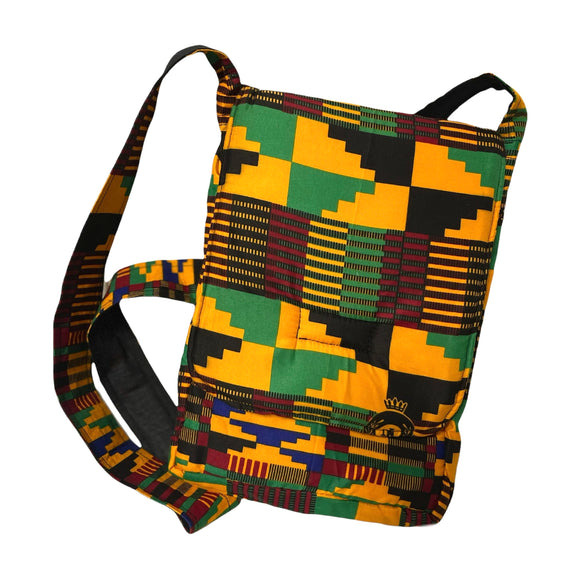 Kente Print Crossbody Messenger Bag